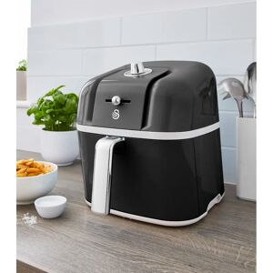 Swan Retro 6L Manual Air Fryer with Rapid Air Circulation, Adjustable Temperature, 60 Minute Timer