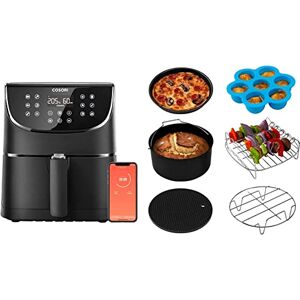 COSORI Smart WiFi Air Fryer 5.5L 100 Recipes, Chip Fryers for Home Use, Keep Warm, Preheat & Shake Remind, 1700W & Air Fryer Accessories Set, Fit All of Brands 5.5 L