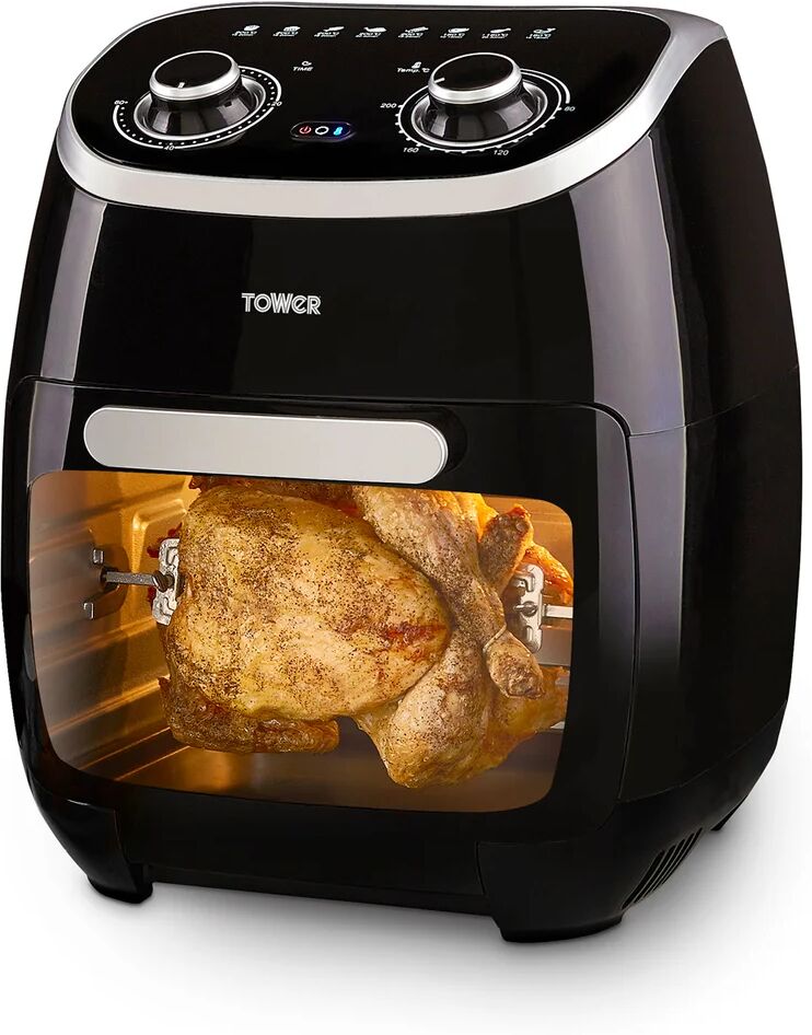 11 L Tower Manual Air Fryer Oven black 38.2 H x 32.4 W x 33.9 D cm