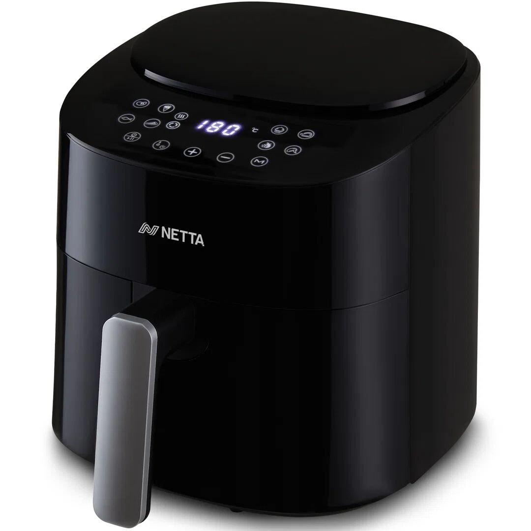 NETTA 4.2L Digital Air Fryer with 60 Minutes Timer - 1300W black 34.0 H x 26.0 W x 27.0 D cm