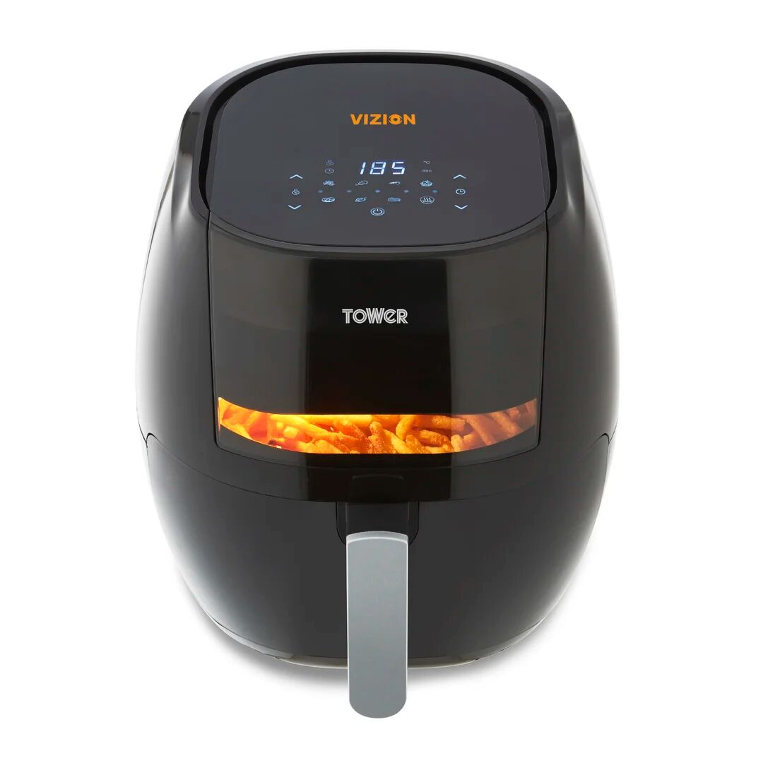 Tower Vortx Vizion Digital Air Fryer with Rapid Air Circulation, 7L, 1800W black 35.6 H x 37.8 W x 33.0 D cm