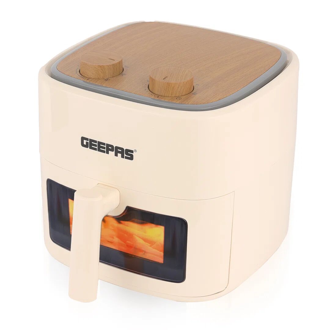Geepas 4.5L Vortex Air Fryer with Rapid Air Circulation Adjustable Temperature (80-200°C) gray 34.0 H x 34.0 W x 32.0 D cm