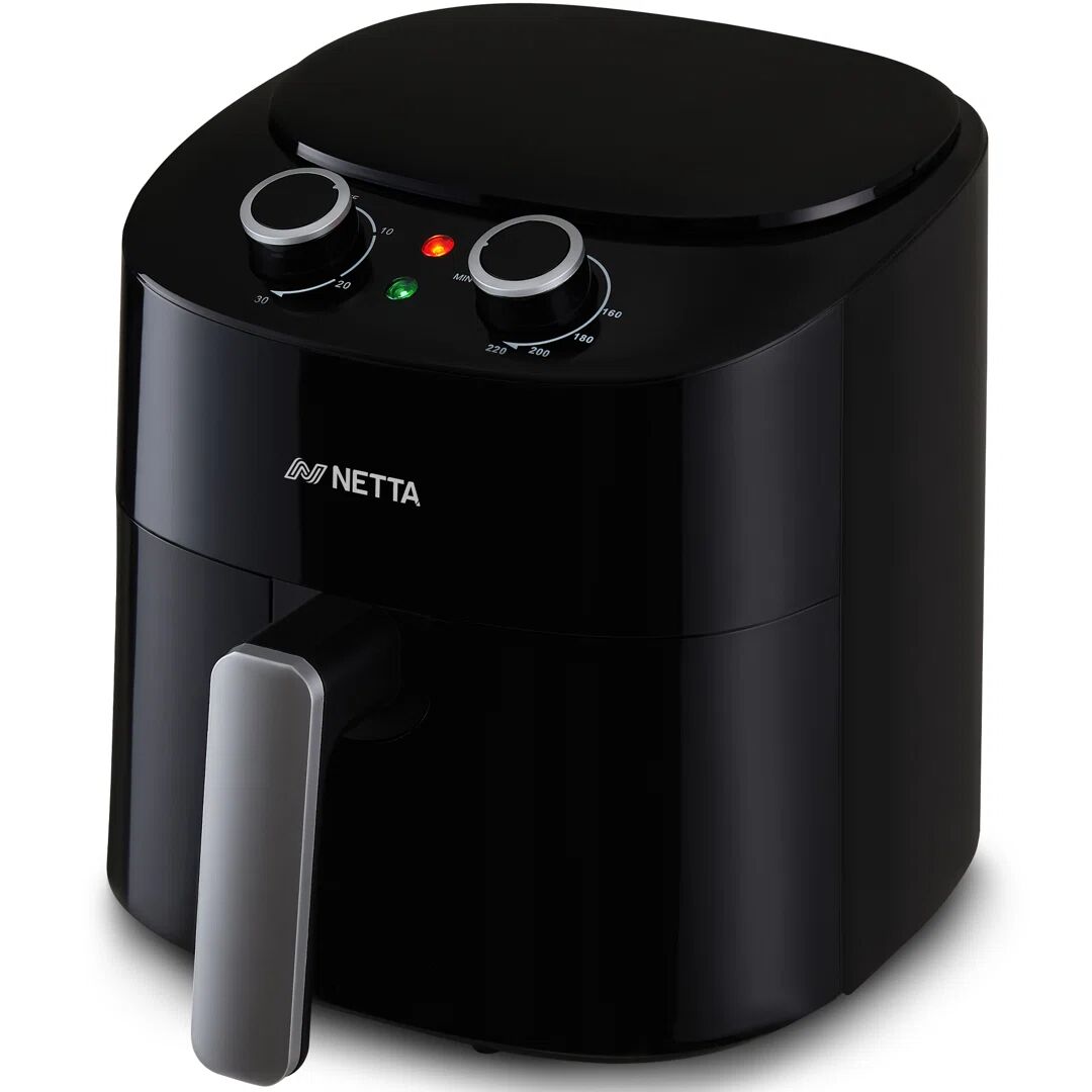 NETTA 4.2L Air Fryer with Adjustable Temperature Control and Timer - 1300W black 34.0 H x 26.0 W x 27.0 D cm