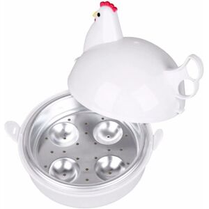 Groofoo - 4 Egg Microwave Chicken Shaped Electric Egg Cooker