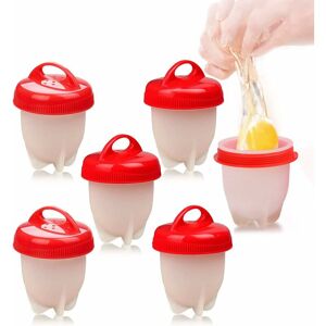 TINOR Boiler Eggs, 6pcs Boiler Silicone Egg Poacher, Easy Eggs Cooker Egg Cup Food Grade Silica Gel, Boil Eggs Without The Shell