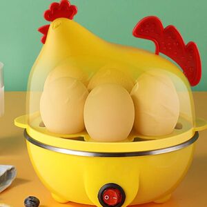 SHEIN Double-layer Yellow Chicken-shaped Egg Cooker Yellow UK Plug