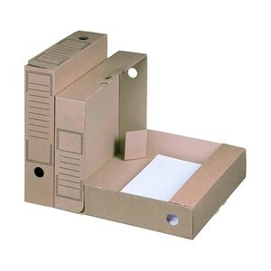 1-PACK 20x Archiv-Ablagebox 252x70x317mm wiederverschließbar braun