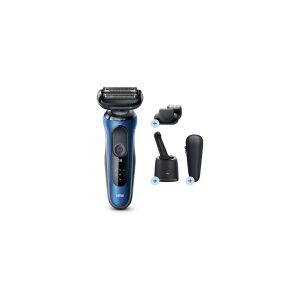 Braun Series 6 61-B7500cc, Folie shaver, Senso Flex, 0,5 mm, Blå, Batteri, Lithium-Ion (Li-Ion)