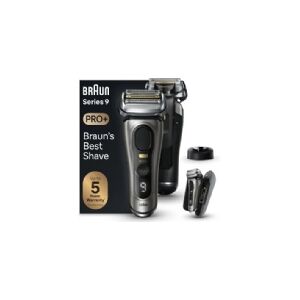 Braun Series 9 Pro+ 9525s Wet & Dry, Folie shaver, Metallic, Batteri, Lithium-Ion (Li-Ion), 90 min., Kasse