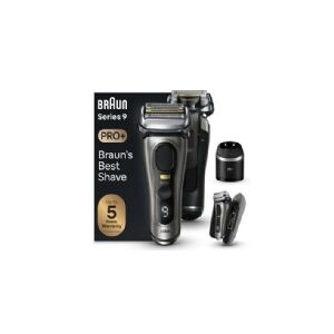 Braun Series 9 Pro+ 9575cc Wet & Dry, Folie shaver, Metallic, Batteri, Lithium-Ion (Li-Ion), 90 min., Kasse