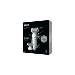 Braun Silk-épil 9 Flex 9-041 3D, Guld, Hvid, 40 pincetter, MicroGrip, Tyskland, 0,5 mm, Batteri