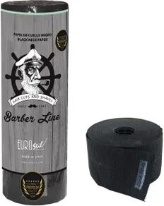 EUROSTIL Barber Line Rollo Papel Cuello Premium Negro 5uds