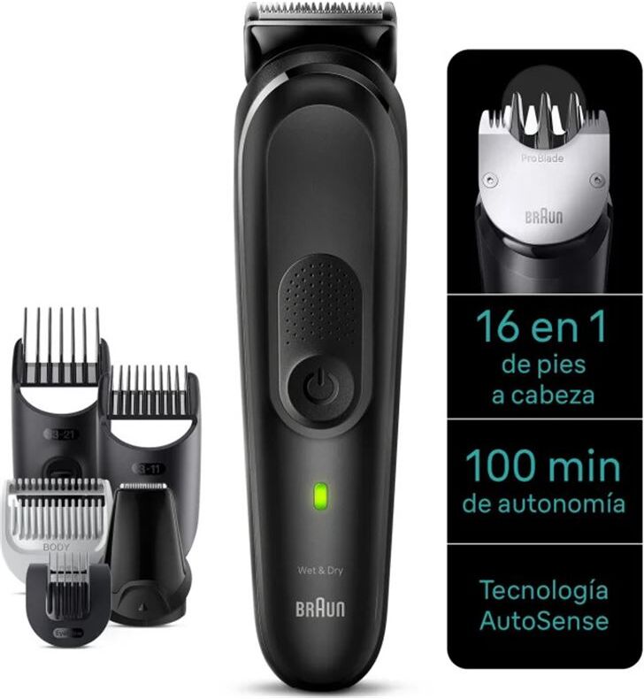 Braun mgk7470 cortapelos barbero multigroom corporal 16 accessorios