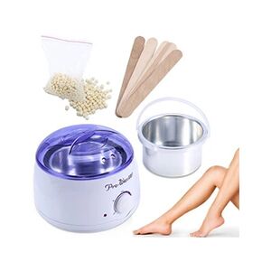 GENERIQUE YUU Réchauffeur De Cire Machine A Epiler Chauffe-Cire Pot 100G Haricot De Cire Avec 5Pcs Spatules Crème - Publicité