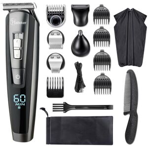 Tondeuse à cheveux professionnelle tondeuse à barbe pour hommes Kit de coupe de cheveux Rechargeable sans fil barbier