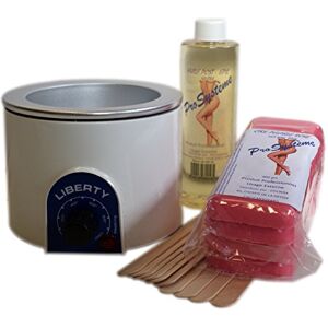 EPILWAX – Kit epilation complet Liberty à la cire chaude pelable en Perles Rose Sachet de 250 grs de Sans Bandes epilateur chauffe cire epilation professionnelle grande Cuve d’une capacité : 400 ml pour cire epilation professionnelle – livré avec 1 Huile  - Publicité