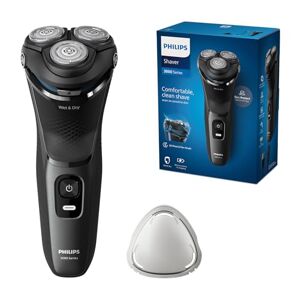 Philips Electric Shaver Series 3000 rasoir électrique Wet & Dry pour hommes avec technologie SkinProtect, couleur Lune foncée, tondeuse à barbe rétractable, rasoir sans fil (modèle S3145/00) - Publicité
