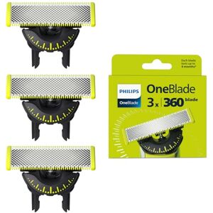 Philips Genuine OneBlade 360 lames de rechange, pour rasoir/tondeuse électrique OneBlade, lot de 3, modèle QP430/60 - Publicité