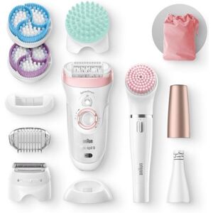 Epilateur électrique Braun Silk Epil 9 985 Blanc et Rose Beauty set Rose - Publicité