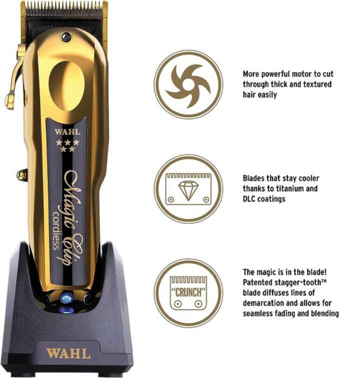 Tosatrice Wahl Magic Clip Cordless Gold Omaggio Lubrificante Wahl