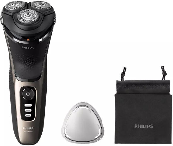 philips s3242 rasoio elettrico wet & dry ricaricabile  lame powercut 5d flex autonomia 60 minuti