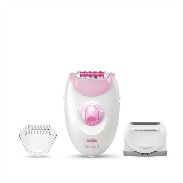 Braun Silk-èpil Nuovo 3270 Gambe & Corpo-bianco/rosa