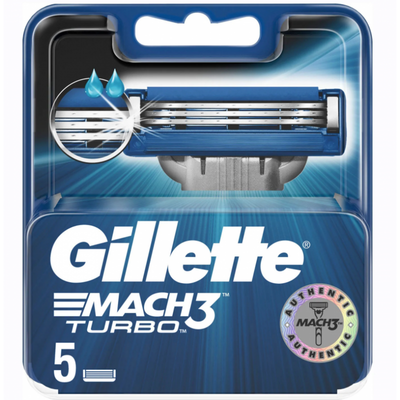 Gillette Mach3 Turbo Razorblades 5 st Rakblad