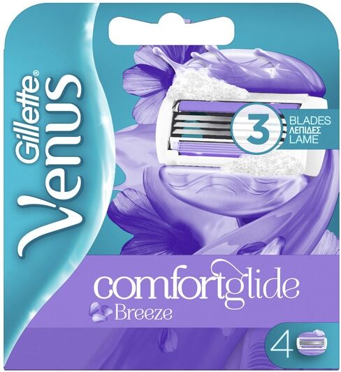 Venus ComfortGlide Breeze Rakblad 4 st