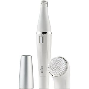 Braun FaceSpa Face Epilator, Hair Removal with Facial Cleansing Brush Head, 100% Waterproof, SE810, White