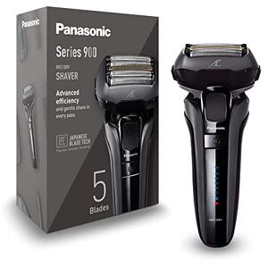 Panasonic ES-LV6U Wet & Dry 5-Blade Electric Shaver for Men - Precise Clean Shaving, Black - UK 2 pin plug