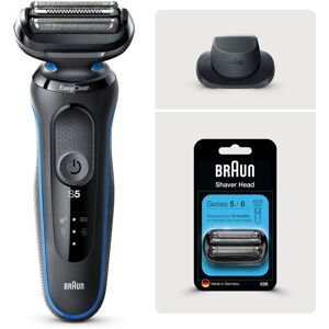 Braun Series 5 Electric Shaver with Precision Trimmer and Shaver Head Replacement Bundle