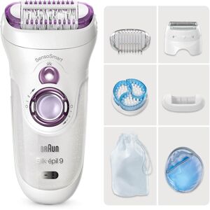 Braun Silk-Ã©pil 9  Epilator For Long Lasting Hair Removal  4 Extras  Pouch  Cooling Glove  9-735