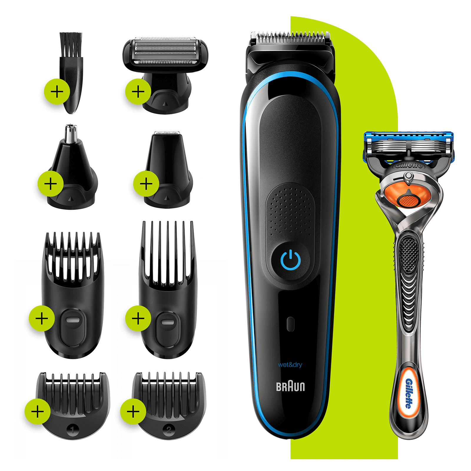 Braun All-in-one Trimmer 5 - 7 Attachments - 7 Attachments + Gillette Razor