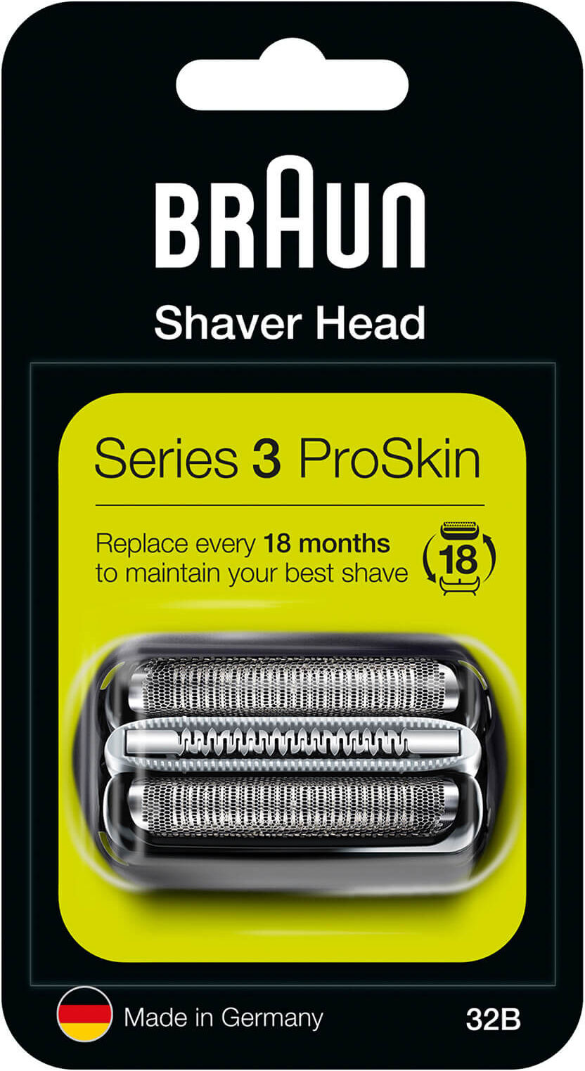 Braun Series 3 32B Electric Shaver Head Replacement - Black