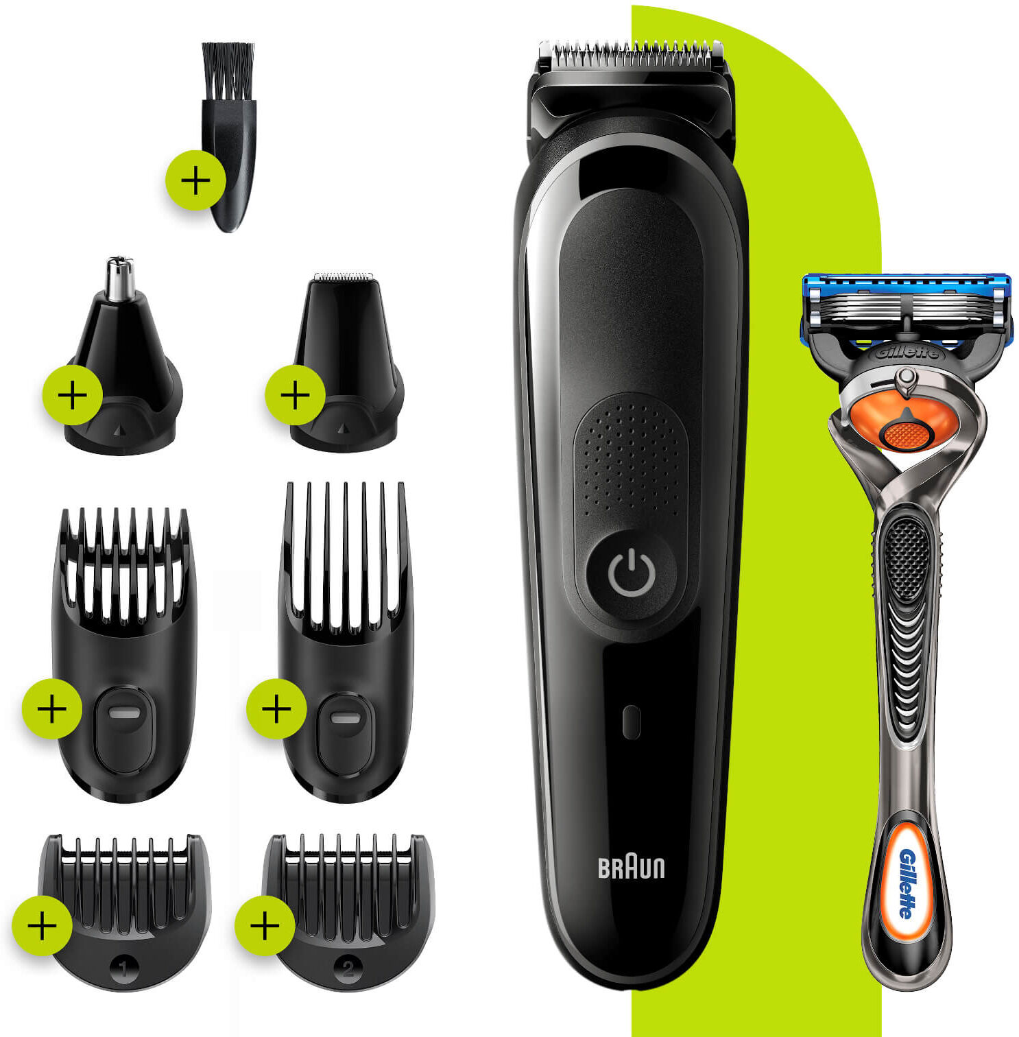 Braun All-in-one Trimmer 5 - 6 Attachments - 6 Attachments + Gillette Razor