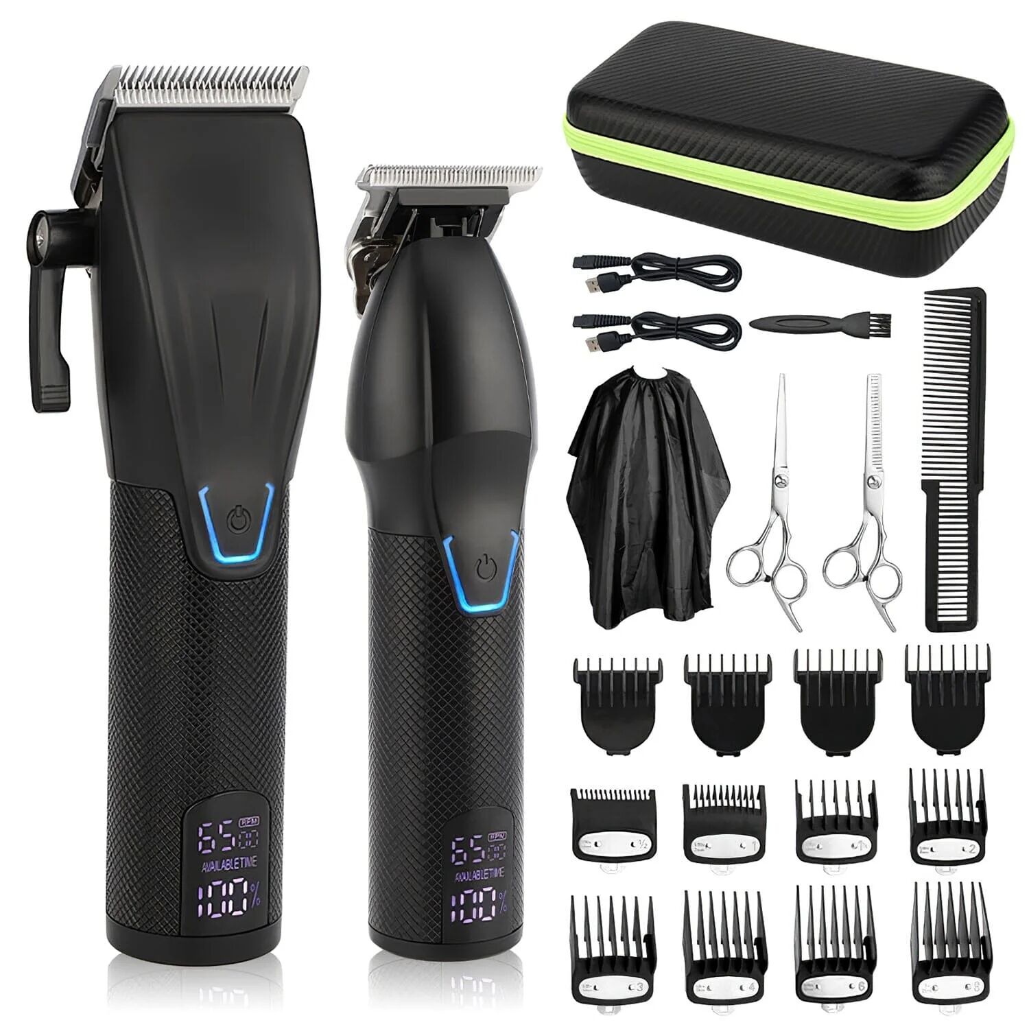 DailySale Men Electric Barber Clipper Hair Cutting Combo Set T Outliner Shaver Trimmers