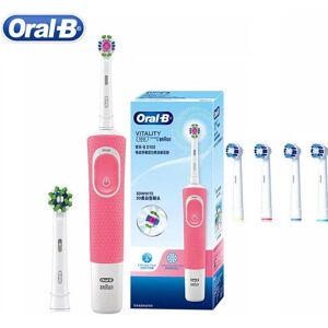 Oral-B Oral B D100 Vitality Rotierende Elektrische Zahnbürste, Super Clean Timer, Wasserdicht, Für Erwachsene, Zum Aufladen Der Zahnbürste, Zusätzlicher Austausch Des Bürstenkopfes