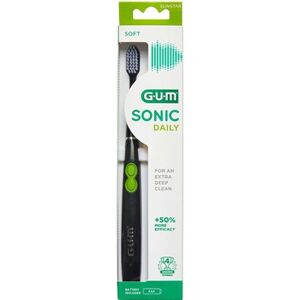 GUM Sonic Tandbørste Sort 1 stk - Elektrisk tandbørste - Tandbørstehoveder- GUM Tandbørste