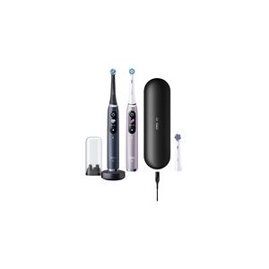 Oral-B Electric Toothbrush iO 9 Series Duo Rechargeable, For adults, Number of brush heads included 2, Black Onyx/Rose, Number of teeth brushing modes 7