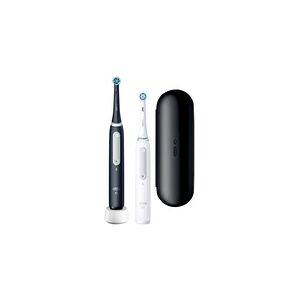 Oral-B iO Series 4 Duo Elektriske Tandbørster - Sort og Hvid
