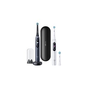 Braun Oral-B iO Series 8 Duo, electric toothbrush (black/white, black onyx/white alabaster, incl. 2nd handpiece)