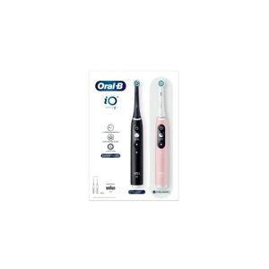 Oral-B iO Series 6 DUO - Elektrisk tandbørste sæt - Black Lava og Pink Sand - 2 stk.
