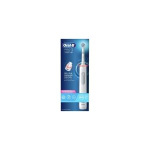 Oral-B Pro Sensitive Clean Pro 3, Voksen, Roterende, pulserende tandbørste, Daglig pleje, Sensitiv, Blegning, Hvid, 4 x 30 sek., Sensitive White