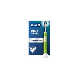 Braun Oral-B Junior 8006540743027, Barn, Roterende tandbørste, Daglig pleje, Sensitiv, Blegning, Grøn, 2 min, Blød