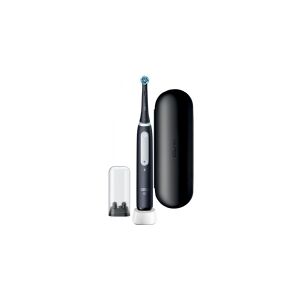 Braun Oral-B iO 4, Voksen, Roterende tandbørste, Daglig pleje, Sensitiv, Super sensitive, Blegning, Sort, Matte Black, Batteri