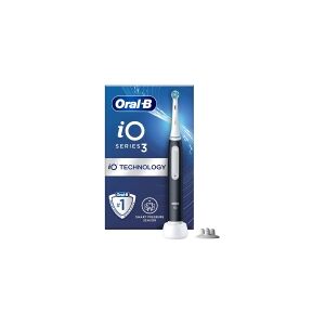 Braun Oral-B iO 3 Matte, Voksen, Vibrerende tandbørste, Daglig pleje, Gum pleje, Sensitiv, Blegning, Sort, Hvid, 2 min, Sort