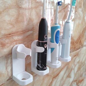 Vægmonteret elektrisk tandbørsteholder El-tandbørste Stan White 4Pcs