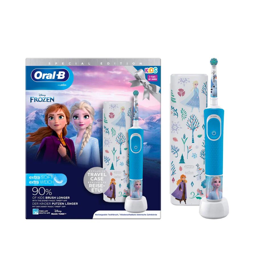Oral-B Pro Kids 3+ Frozen Cepillo de dientes eléctrico + Estuche de viaje
