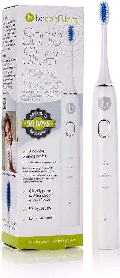 Beconfident Sonic Silver electric whitening toothbrush #white/silver