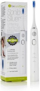 Beconfident Sonic Silver Electric Whitening Toothbrush White 1ud